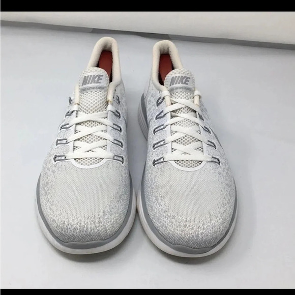 Nike Free RN Distance White Wolf Grey Women’s 9 M - Picture 2 of 6